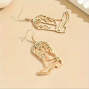 NEW-Cowboy Boot Earrings